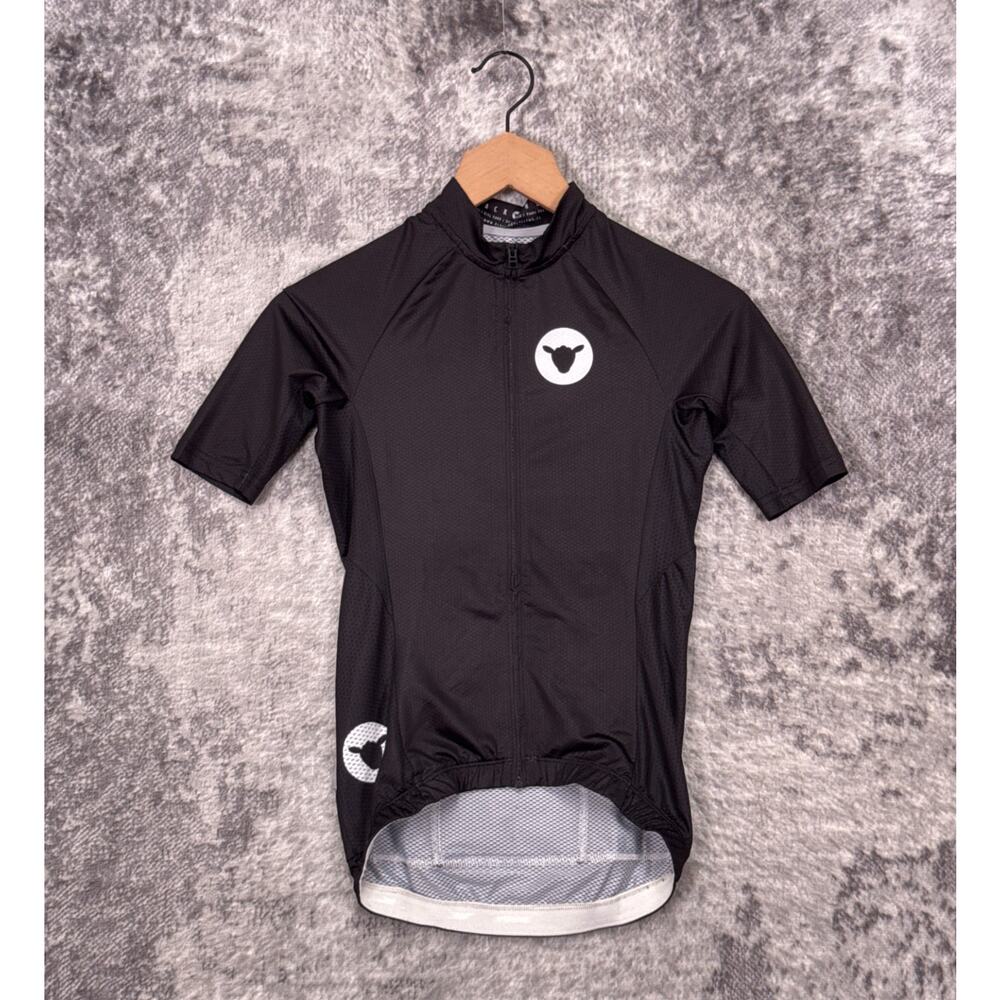 Black Sheep Cycling Jersey Medium Womens Black Full Zip Short Sleeve